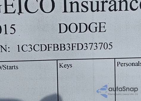 2015 Dodge Dart Sxt from USA, damaged, VIN 1C3CDFBB3FD373705